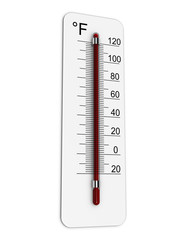 Thermometer indicates extreme high temperature