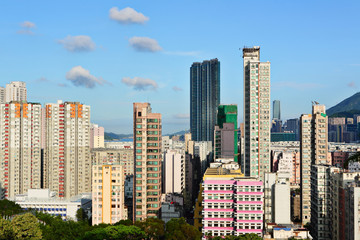 Hong Kong crowded buildings