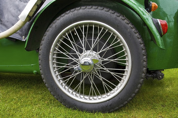 Wheel of classic car