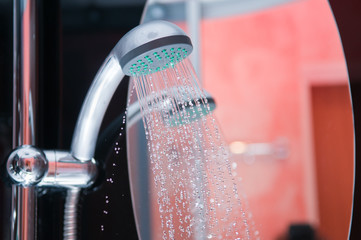 Shower in a bathroom