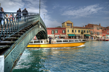 Ponte Vivarini Bridge, Murano Island, Italy.