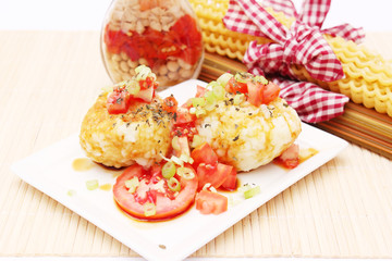 Knödel mit Gemüse