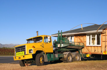 Big truck moving house