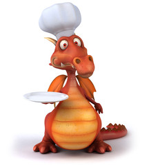 Fototapeta na wymiar Dragon chef