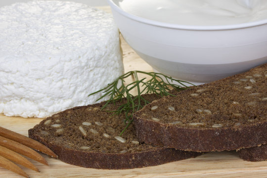 sour cream and  quark