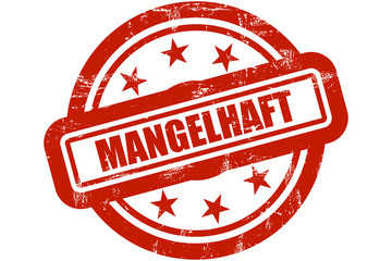 Sternen Stempel rot MANGELHAFT
