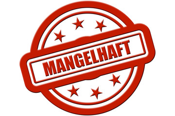 Sternen Stempel rot rel MANGELHAFT