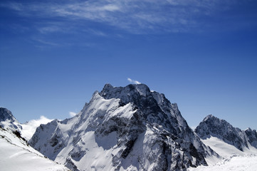 Fototapeta na wymiar Caucasus Mountains. Mount Dombay-Ulgen.