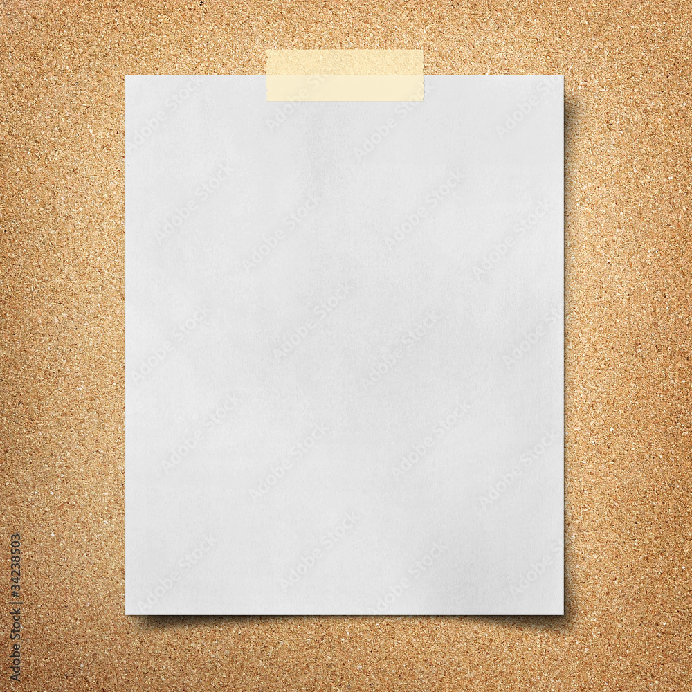 Canvas Prints note paper on cork board background