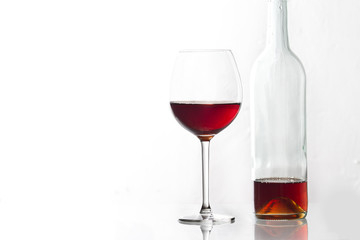 rotwein flasche glas