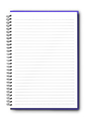 Blank open notebook