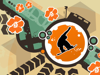 snowboarding background