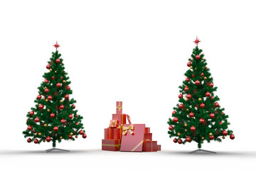 Chrismastree and present boxes