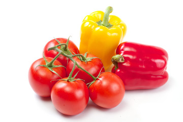 Fresh sweet pepper, tomato