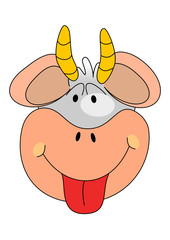 Obraz na płótnie Canvas Cow head
