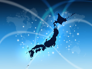 Obraz premium 世界の中の日本