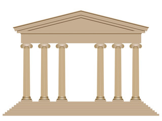 Fototapeta premium Façade d’un temple ionique