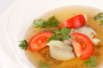 vegetable soup with beef
