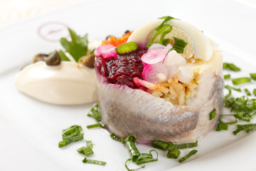 herring with vegetables