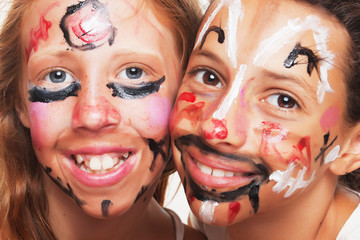 Obraz premium Two painted faces