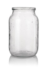 Empty glass jar