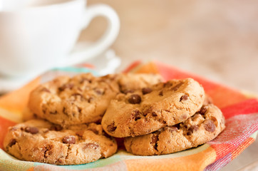 Cookies with chocolate