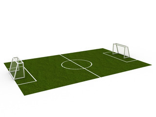 Green football ground on a white background №3
