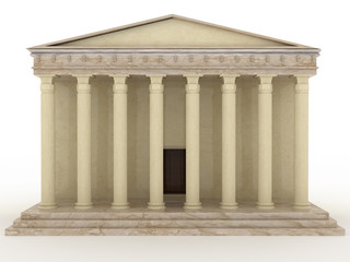 Obraz premium The facade of the ancient house of marble №2