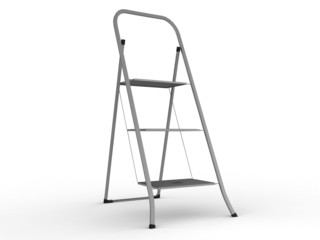 Metal ladder on a white background №1