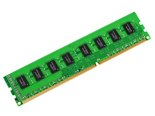 DDR3 memory module isolated on white background