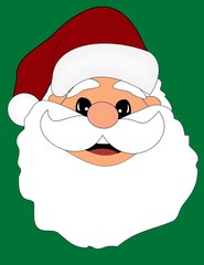 santa face in green