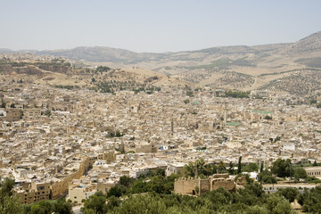 Fototapeta na wymiar Panoramica di Fes-Marocco