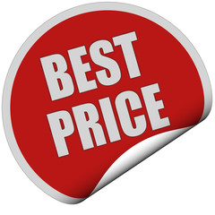 Sticker rot rund curl unten BEST PRICE