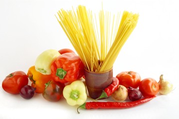 pasta and vegetable for spaghetti