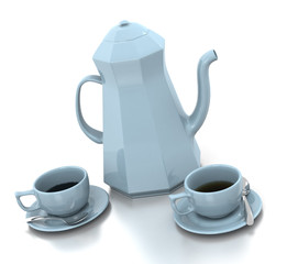 Blue Coffee Set
