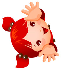 Portrait of boy holding heart shape