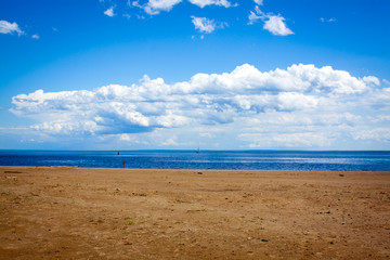 Blue Sky with big lake