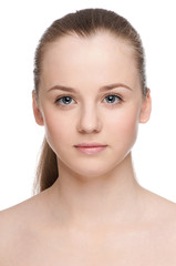 Obraz premium Portrait of young woman with perfect skin