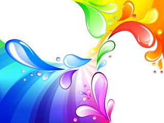 Multicolored drops background