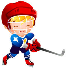 Girl ice hockey player