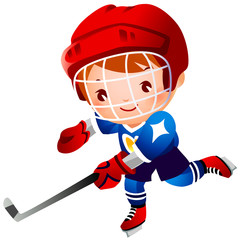 Boy ice hockey player
