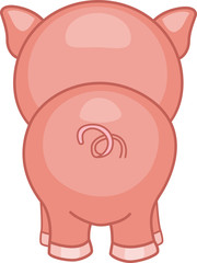 Pig Back View