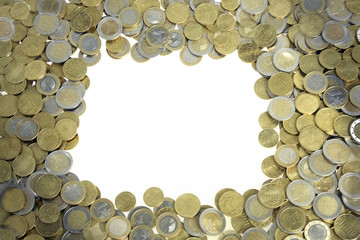 Münzen mit Textfreiraum