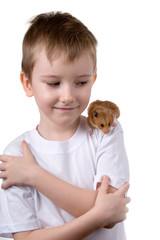 Boy with a  hamster