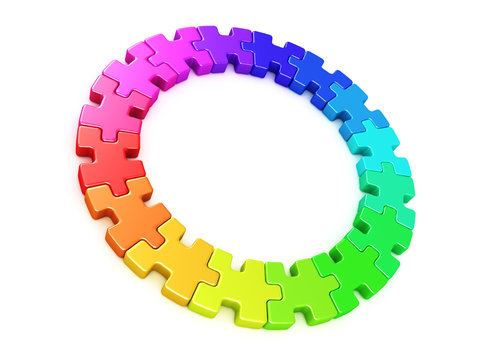 3D Colour wheel puzzle- Rainbow