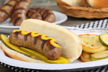 Grilled Bratwurst Meal