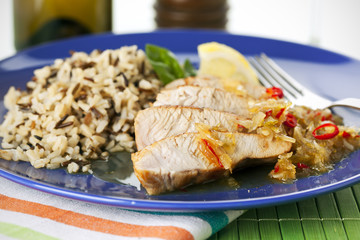 slices of turkey breast asian style