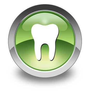 Green Glossy Pictogram "Dental Medicine / Dentistry"