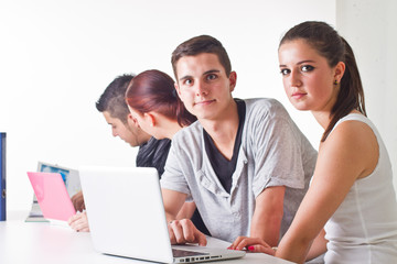 Fototapeta premium Teenagers surfing the web