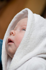 Baby in bath towel